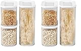 Mepal 3-teiliges Set Vorratsdosen mit Deckel - Lebensmittelbehälter Rechteckige - Küchenorganizer aus Kunststoff - Vorratsbehälter Luftdicht - 1x 2000 ml & 2x 1000 ml - White (Packung mit 2)
