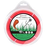 Savior Rasentrimmer Faden 3,0 mm x 80m Mähfaden Trimmerschnur Trimmerfaden Nylon Rasentrimmerspulen Faden Freischneider Fäden für Rasen Unkraut 3,0 mm (0,120') x 80m Rund, Orange