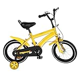 DGSYCC 14 Zoll Fahrräder - Gelb, Familienfahrrad, Fahrrad, Damenfahrrad, für Jungen, Mädchen, Damen und Herren (Gelb)