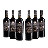 Feudo Apuliano Primitivo di Manduria DOP, Rotwein mit Vollmundigem Geschmack, Warm mit Umhüllendem Abgang, mit Noten Reifer Früchte, 14,5 % Vol., Karton mit 6 Flaschen mit jeweils 750 ml