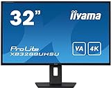 iiyama Prolite XB3288UHSU-B5 80cm 31,5' VA LED Monitor 4K UHD HDMI DP USB3.0 Pip HDR Höhenverstellung FreeSync schwarz