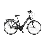 Fischer E-Bike City, CITA 4.1i Elektrofahrrad für Damen und Herren, RH 41 cm, Mittelmotor 65 Nm, 36 V Akku im Rahmen, schwarz matt, 28 Zoll