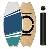 Leogreen Balance Board aus Holz, 7 Modi Wackelbrett Indoorboard Skateboard Surf Balance Board, mit verstellbaren Stoppern