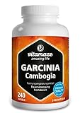Garcinia Cambogia hochdosiert + Cholin für den Stoffwechsel, Garcinia Extrakt mit 60% HCA aus Malabar-Tamarine, 240 Kapseln für 2 Monate, Nahrungsergänzung ohne Zusätze, Made in Germany
