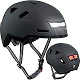 XNITO Fahrradhelm mit LED-Lichtern - Urban Fahrradhelm für Erwachsene, Damen & Herren - CPSC & NTA-8776 Dual Zertifiziert - Klasse 3 E-Bikes, Roller, Onewheel, Commuter, Mountainbikes, MTB, BMX,