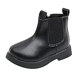 Kinder Mädchen Stiefelette 29, Herbst und Winter Stiefel Jungen und Mädchen Stiefeletten Lederschuhe Winterschuhe Kinder Reitstiefeletten Ankle Boots Stiefel Wasserdicht Schnürstiefel Winter Stiefel