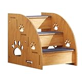 Hunderampe Sofa, Hundetreppe Rampe Haustiertreppe Für Den Innenbereich, Hochbett-Kletterstufen Für Hundebetten, rutschfeste Hundetreppe Aus Holz Für Große/mittlere/kleine