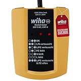 Wiha Steckdosentester 230 V AC, CAT II inkl. 2x AAA-Batterien I mit flexiblem Kabel I LED-Anzeige (45220)