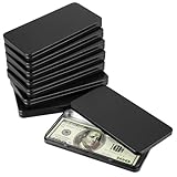 Hipiwe Geldkassette aus Metall mit Deckel, schwarz, 8 Stück, Geldaufbewahrung, rechteckige Box, Dollar-Geldscheine, Aufbewahrung, kleine Blechdose für Münzen, Schmuck, Briefmarken