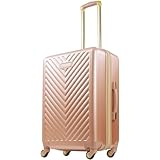 Concept One Christian Siriano New York Rollgepäck Addie Hardshell-Koffer mit Spinnrollen, Roségold, 25 Inch, Christian Siriano New York Rollgepäck, Addie Hartschalenkoffer mit Spinnrollen