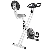 HOMCOM Heimtrainer F-Bike Fahrradtrainer mit 8 stufig einstellbarem Magnetwiderstand höhenverstellbar Stahl Schwarz+Grau 43 x 97 x 109 cm