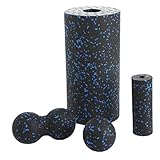 CNAFGBGG Schaumfaszie Roller Set Fitness Yoga -Massage -Kugeln Hohlschaummuskel -Massager -Kit 4pcs Blau.