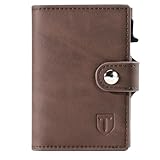 TENBST Slim Wallet mit Münzfach, Geldbörse Herren & RFID Schutz, Kartenetui Herren Kreditkartenetui, Geldbeutel Portmonee Klein, Geschenkbox