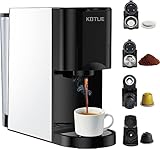 KOTLIE AC-513K 4 in 1 Kapsel Kaffeemaschine für Nespresso Original/Dolce Gusto/Mischkaffee/ESE Pads（44mm,19Bar,1450W,800ml