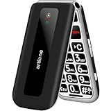 artfone Seniorenhandy Ohne Vertrag, Klapphandy Tastenhandy Seniorentelefon Handy für Senioren Kinder Notruf mit 2,4 Zoll Farbdisplay, Dual SIM, SOS Notruftaste, Taschenlampe, 1200 mAh Akku-Schwarz