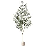 Alupssuc Olivenbaum Künstlich 180cm Kunstpflanze Groß Künstlicher Olivenbaum, Künstliche Pflanzen Kunstbaum Deko für Zuhause, Wohnzimmer, Schlafzimmer, Büro, Garten