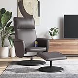 CIADAZ SPU:356559 Massagesessel mit Fußstütze, Kunstleder, Grau, Relaxsessel, Massagesessel, Relaxsessel, elektrischer Relaxsessel, Heim-Relaxsessel, bequeme Sessel, Sofa Tantra - SPU:356559