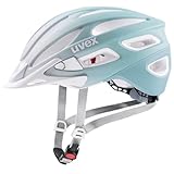 uvex True cc - Leichter Allround-Helm für Damen - individuelle Größenanpassung - erweiterbar mit LED-Licht - Papyrus-Peacock matt - 55-58 cm