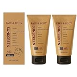 Natural Mineral Sunscreen SPF 50, Mineral Sunscreen, Mineralische Sonnencreme für Gesicht Tagescreme mit Lichtschutz, Feuchtigkeitscreme UV-Schutz Sonnenschutzmittel (2)