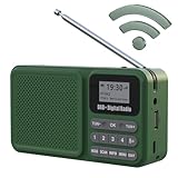 Fiorky tragbares DAB+-Digitalradio, Bluetooth-kompatibel, solarbetriebener/wiederaufladbarer Lautsprecher, unterstützt U-Disk, TF-Karte, MP3-Wiedergabe, Notfall-Radioempfänger, LCD-Display