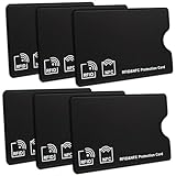 6pcs RFID Blocker Kartenhülle,NFC Schutzhülle Karte,Karten Schutzhülle,NFC Hülle,Schutz-Hülle RFID-Blocker Abgeschirmt aus PVC,für EC Karten Schutzhülle,Kreditkarte,Bankkarte,90*59 mm,Schwarz