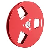 ZASCHMOY 5 Zoll Leere Aluminiumlegierung Take -up -Rolle mit 3 Löchern Nab für Universelle Offene Rolle, um Reel Rekorder Kompatibel mit Studer 1/4 Zoll Band in Blau (Rot)