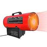UISEBRT Gasheizgebläse 15KW - Gasheizer Gas Heizgerät Heizkanone mit Überhitzungsschutz, Druckregler, Tragegriff - für Werkstätten Belüfteten Baustellen Straßenbrücken (15KW)