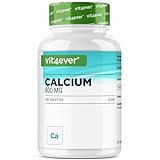 Calcium - 240 Tabletten - 800 mg Kalzium aus Calciumcarbonat pro Tagesportion - Für 4 Monate - Vegan, laborgeprüft, hochdosiert & ohne unerwünschte Zusätze