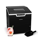 Klarstein Eiswürfelmaschine Icefestival Cube – 20 kg/24 h Eiswürfelbereiter, 400 W, Eiswürfel & Geriebenes Eis, 1,9-Liter-Vorratsfach, Automatische Reinigung, Schwarz