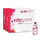 Vitasprint B12 Trinkfläschchen, 2x30 St. – Mit hochdosiertem Vitamin B12 und wertvollen Eiweißbausteinen für mehr geistige und körperliche Energie und weniger Müdigkeit und Erschöpfung