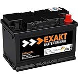 EXAKT Autobatterie 12V 80Ah Starterbatterie PKW KFZ Auto Batterie (80Ah)