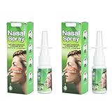 Spray Gegen Verstopfte Nase, 2er-Pack, Zur Linderung von Allergien, Ultrafeiner, Parfümfreier Sprühnebel, Nasenspray für Laufende, Verstopfte Nase, 20 Ml