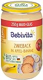 Bebivita Frucht & Getreide Zwieback in Apfel-Banane, 6er Pack (6 x 250 g)