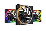 be quiet! Light Wings 140mm PWM high-speed Lüfter 3er Pack ARGB-Beleuchtung leiser Gehäuselüfter 4-pin BL079, schwarz