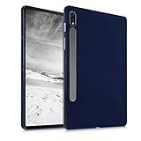 kwmobile Schutzhülle kompatibel mit Samsung Galaxy Tab S10/S9FE/S9/S8/S7 - Hülle Silikon - Tablet Cover Case Dunkelblau