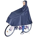 Wasserdicht Radfahren Regen Poncho, Radfahren Regen Poncho mit Kapuze, Compact Regen Cape fur Damen Herren, Portable Regenponcho Leichte Regenjacke für Fahrräder Elektrofahrräder (Oxford-Stoff, Blue)