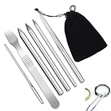6stk Paracord Set, Paracord Zubehör, Spleißnadel, Edelstahl Paracord Nadel, Paracord Nähnadeln, Paracord Schnürstich Nadel, Paracord Glättungswerkzeug, Für DIY Bastelbedarf