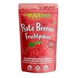 Rote Beeren Pulver: 100g Himbeeren, Johannisbeeren und Erdbeeren gefriergetrocknet – Getrocknete Früchte ohne Zucker Zusatz, ungesiebt – Smoothie Bowl, Smoothie Pulver – Topping von NutriPur