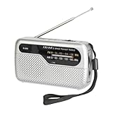 Radio mit Batterien, tragbares Taschenradio – Elektronik mit Akku und kabellosem Lautsprecher mit Anzeige für Herren, Damen, Camping, Reisen, Outdoor, Fitnessstudio, Entspannung, Klettern, Arbeit