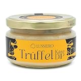 Lussiero Trüffel Käse Dip cremige Käsesauce mit echtem Sommertrüffel Perfekt zu Nachos, Tacos, Burger und Snacks – Premium Dip für Aperitifs, Partys und Feinschmecker 190g