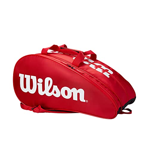 Wilson Padel-Tasche RAK Pak, Für bis zu 6 Schläger, Rot/Weiß, WR8900202001
