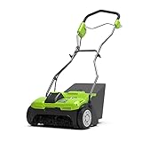 Greenworks G40DT35 Akku Rasenlüfter und Moos Vertikutierer, 3600 U/min, 36 cm Arbeitsbreite, 4 Tiefen, 30 L Auffangbehälter OHNE 40V Akku & Ladegerät, 3 Jahre Garantie