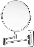 Make-up-Spiegel, Kosmetikspiegel, Wandmontage, Badezimmerspiegel, Vergrößerung, Schönheitsspiegel, doppelseitig, hochauflösender, zusammenklappbarer Teleskopspiegel, Kosmetikspiegel