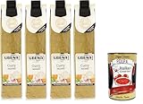 UBENA, Curry Indiano,Indisches Curry, Gewürzmischung für Reisgerichte, Kokosmilch, Fisch, Fleisch und Hülsenfrüchte, 4x24g Beutel im Clipformat + Italian Gourmet polpa 400g