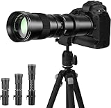 COMMANDER OPTICS Manuelles Telezoomobjektiv für Canon EOS M5, M6, M6 Mark II, M10, M50, M50 Mark II, M100, M200 und andere EF-M-Halterungen, 420–800 mm f/8.3, Kameraobjektiv