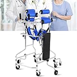 XUZAOJUN Rollatoren/Rollatoren mit Sitz,Hemiplegie-Rehabilitations-Stehgestell,höhen- und breitenverstellbar,8 kippsichere Räder,geeignet for behinderte Menschen,Erwachsene mit Schlaganfall(Men's)