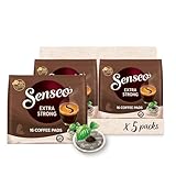 Senseo® Pads Extra Strong - Kaffee RA-zertifiziert - 5 Packungen x 16 Kaffeepads