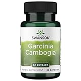 Swanson, Garcinia Cambogia Extract, 60 glutenfreie Kapseln, 80mg Garcinia cambogia-Fruchtextrakt je Dosis, Sojafrei, GMO frei, Geschmacksneutral