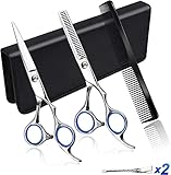 NWOUIIAY Haarschere Set 6,7 Zoll Friseurschere Professionell Haarscheren 2 edelstahl scharfe Effilierschere präzise Haarschnitte