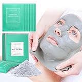 Gesichtsmaske Peel-Off Professionelle Alginat Maske mit Teebaumöl Minze für Reinigung Gesicht Naturkosmetik SPA-Qualität Reinigungsmaske für alle Hauttypen 8 * 30g…